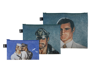 【新品/即決】LOQI / ロキ/Tom of Finland/トム・オブ・フィンランド/Recycled Zip Pockets/3点セット/クラッチバッグ(ZP.TF.DN)