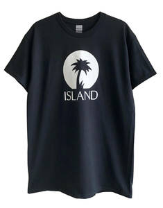 即決【海外買付/新品】island Records レーベルロゴ Tシャツ/XLサイズ/ブラック/Bob Marley/レゲエ/DUB/レア/GILDAN/激レア (luz.is.t.b)