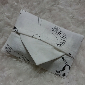 * hand made *No.146 pocket tissue case small pocket tissue for cat cat 