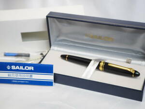 ◆現品のみ◆美品◆SAILOR/セーラー 万年筆 JAPAN FOUNDED 1911 ペン先：14K 585 Ｈ-ＭＦインクカートリッジ・箱付き 筆記用具 73482