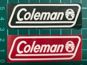 コールマン ・ステッカーBK&RED2枚セット　ラミネートUV加工済、耐光性もあります！