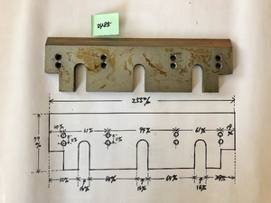 未使用品 超仕上げカンナ刃 竹川鉄工 JA250用 255×79×9