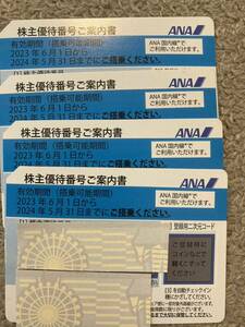 ANA株主優待券4枚　2024.5.31まで