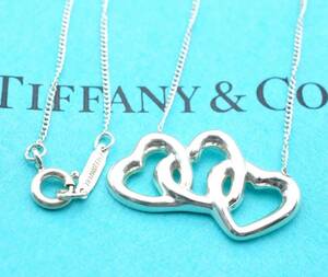 Tiffany & Co ティファニー トリプルオープンハート ネックレス スターリングシルバー925 銀 4.1g 3306