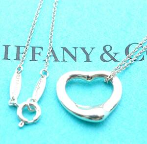 Tiffany & Co. ティファニー オープンハート PERETTI ペレッティ ネックレス スターリングシルバー925 銀 3.2g 4118