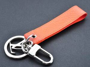 Louis Vuitton LV Louis Vuitton plan toM00854 key holder charm leather leather silver silver orange 3224