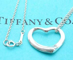 Tiffany & Co. Tiffany Open Heart PERETTI Pele ti necklace sterling silver 925 silver 4.5g 3287