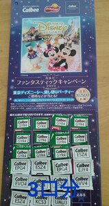  application ticket 90 point 3. minute * Calbee fan ta stick campaign 2024 Tokyo Disney si-.. cut . party, ticket etc. present ..! prize 