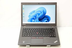 Lenovo ThinkPad L450 20DS-A0L2KR Core i5 5200U 2.2GHz 8GB SSD256GB Windows11 カメラ 3ヶ月保証 wn8183