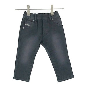 [08793] new old goods DIESEL diesel casual pants size 12M navy simple size 80cm corresponding movement ... plain Logo attaching Kids 