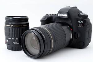 保証付き☆キヤノン☆Canon EOS 6D Mark II標準&望遠&ダブルレンズセット/Canon EF28-80㎜1:3.5-5.6II /Canon EF 75-300mm F4-5.6