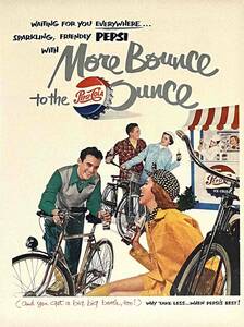 1951年Peps自転車 カップル 。/ヴィンテージ雑誌広告オリジナル・ポスター