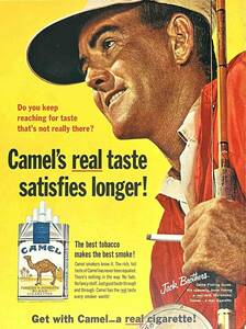 1964年Camelジャック・ブラザーズ フィッシングガイド/ヴィンテージ雑誌広告オリジナル・ポスター