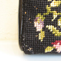 ★Vintage 1970's DAVID'S fifth Avenue Needle Point Flower Design Bag_画像9