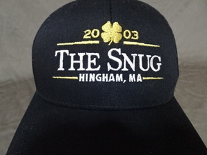 激レア USA購入アメリカ企業モノ マサチューセッツ州 アイリッシュ パプ2003 THE SNUG HINGHAM MA】ロゴ刺繍入りメッシュキャップ 中古良品