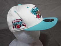 激レア USA購入【Mitchell & Ness】【HWC】NBA チーム創設 バンクーバーグリズリーズ【Vancouver Grizzlies】ロゴ刺繍入りキャップ中古良品_画像5