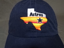 激レア USA購入【47BRAND】【COOPERSTOWN COLLECTION】 MLB ヒューストン アストロズ【Houston Astros】ロゴ刺繍入りキャップ 中古良品_画像1