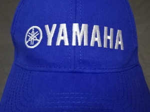 激レア USA購入 日本が誇る 世界的 音響 バイクブランド ヤマハ【YAMAHA】 ロゴ刺繍入りキャップ ブルー 中古良品