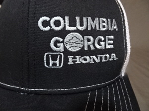 激レア USA購入 アメリカ企業モノ オレゴン州 本田自動車 販売ディーラー【COLUMBIA GORGE HONDA】ロゴ刺繍入りCAP 中古良品