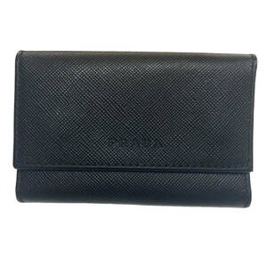 PRADA プラダ SAFFIANO 6連 キーケース M25U ブラック ナイロン メンズファッション 【中古】 K2311K169