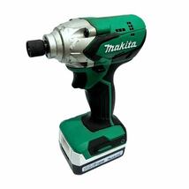 makita マキタ 充電式インパクトドライバー M697D バッテリー 2個 BL1413G / 充電器 DC18SG 付属 訳アリ 【現状品】 22402K409SE_画像1