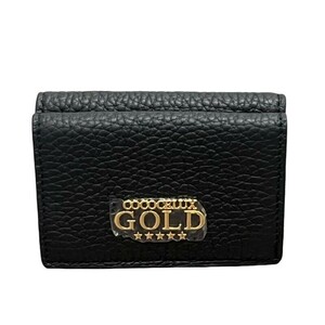 COCOCELUX GOLD здесь se рюкзак s Gold три складывать кошелек 205DA0313 черный Hercules shrink Mini бумажник [ новый товар ] U2311R50