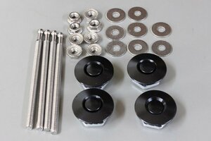 【送料無料】k2382 プッシュリリースファスナー（黒）100mm 4pcs【MOROSO ズース DZUS　クイックファスナー