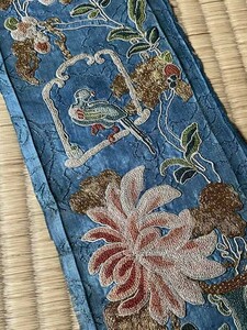 * кимоно ... античный *I China ткань China вышивка украшение ткань . хорошо вышивка цветы и птицы документ sama Kiyoshi утро поверхность пакет оборудование пачка храм . времена . ткань старый ткань старый .