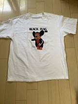 ブラックフラッグ BLACK FLAG ミッキー バンド Tシャツ 白 90s Y2K VINTAGE ビンテージ 古着 _画像2