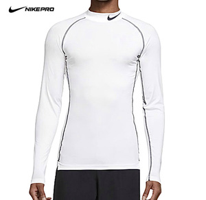 [ new goods ] Nike promo k neck long sleeve [987-100: white ]L inner compression tore running jo silver g marathon NIKE PRO