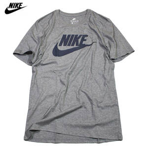 【新品】ナイキ ICON 半袖 Tシャツ【091：灰】M ビッグ スウッシュ スウォッシュ ロゴ トレ NIKE