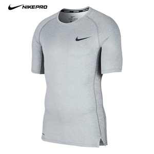 【新品】ナイキ プロ タイト 半袖【085：灰】M インナー コンプレッション Tシャツ トレ ランニング ジョギング マラソン NIKE PRO