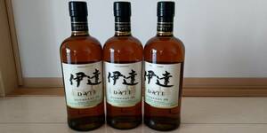 NIKKA（ニッカウヰスキー）伊達 DATE 仙台宮城峡蒸溜所 謹製 43％ 700ml 新品未開栓 3本 (箱なし) 宮城限定