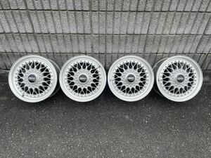 結構綺麗です！再コーキング済！目立つガリ傷無し！人気のサイズ！人気のＢＢＳ！人気のRS！カスタム軽カーに！BBS RS 15X6.5J＋45 PCD100