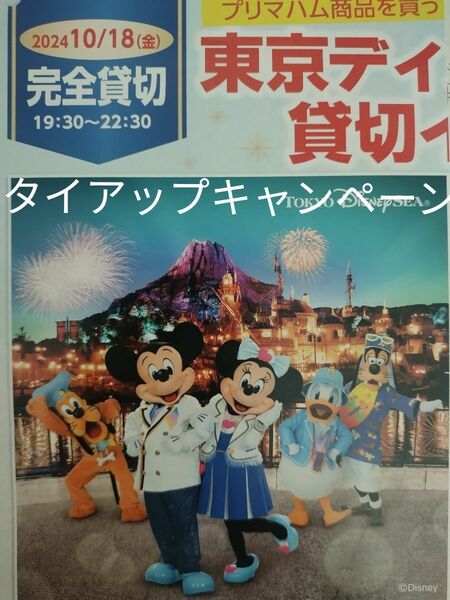 東京ディズニーシー貸切イベント チケット（ペア） プリマハム 懸賞 懸賞応募 キャンペーン