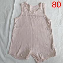 コムサデモード フォセット ノースリーブ ショートオール 女の子 80 ピンク 送料140円 ロンパース ベビー 子供服 かわいい カバーオール 夏_画像1