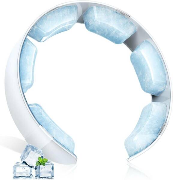クールリング 28℃自然凍結 クールネックリング ネッククーラー アイスネックリング 首掛け 首ひんやりグッズ ホワイト