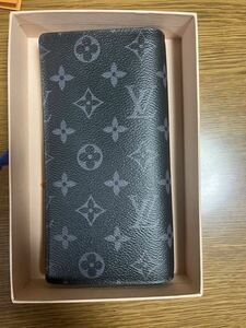 新品同様　付属品完備●LOUIS VUITTON ルイヴィトン メンズ モノグラム エクリプス ブラザ 二つ折り 長財布 黒 ノワール M61697