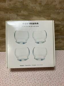 【1円スタート】ノーマン normann COPENHAGEN ロッキンググラス 4個セット【現状品】