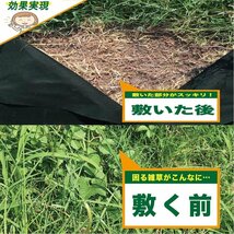 　防草シート 固定ピン40本&黒丸40枚付き 1mx10ｍ2個_画像4