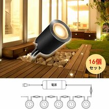 ファッション ウッドデッキライト 地中埋込型 防水 屋外 電球色LED コンセン_画像2