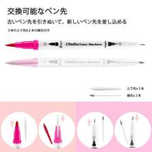 100色カラーペンセット 水性筆タイプマーカーペン_画像8
