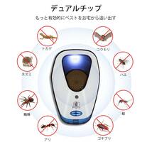 　害虫駆除器 ナイトライト付き 室内用 コンセント 超音波ネズミ駆除 2点セット_画像8