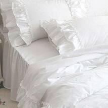 可愛いデザインの シングルサイズ 掛け布団カバー 枕カバーセット 綿100％ ホワイト_画像8