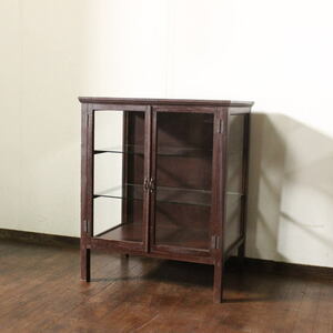  new arrival! antique * retro old small ... tree frame glass case showcase collection case display shelf store furniture 