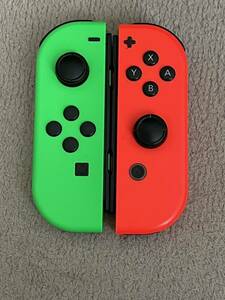 未検品の為 ジャンク品 Nintendo ニンテンドー Switch ジョイコン Joy-Con(L) ネオングリーン (R) ネオンレッド 送230円~ スイッチ