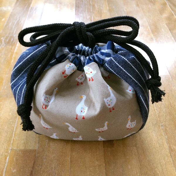ハンドメイド/巾着袋 お弁当袋 おにぎり袋