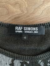 Raf Simons ラフシモンズ CENTRAL mesh Nosleeve T-shirt メッシュノースリーブT 2003ss 消費者期 カラー:Black サイズ: 46(M〜L相当)_画像3