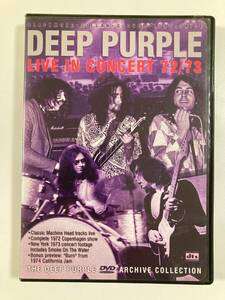【DVD-ロック】ディープパープル（DEEP PURPLE）「LIVE IN CONCERT 72/73 」（レア）中古DVD(リージョンフリー）,USオリジナル初盤、RO-218