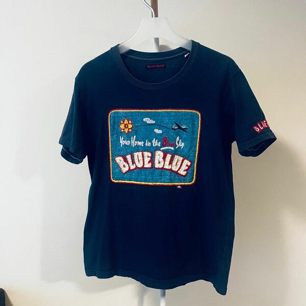 HRM ハリウッドランチマーケット 刺繍 Tシャツ 聖林公司 BLUE BLUE